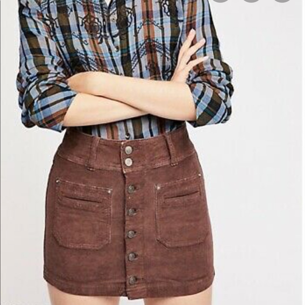 NWT Free People Joanie Corduroy Mini Skirt size 26